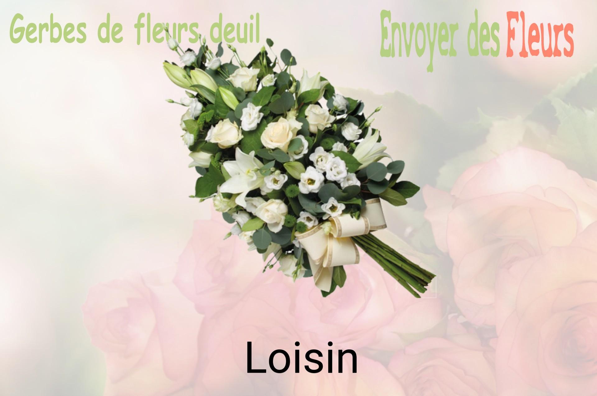 Gerbe de fleurs de deuil livrée à Loisin